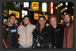 The A-TEAM goes out on the town enjoying Tokyo nightlife while filming a hi-def documentary about 2008 Asian Olympic hopefuls. Guide Yoshihiro Homma, Assoc. Producer Hani Shafi, Chicago Cameraman Ned, Producer/Friend Tom Jennings and my Sound Guy Greg.  
